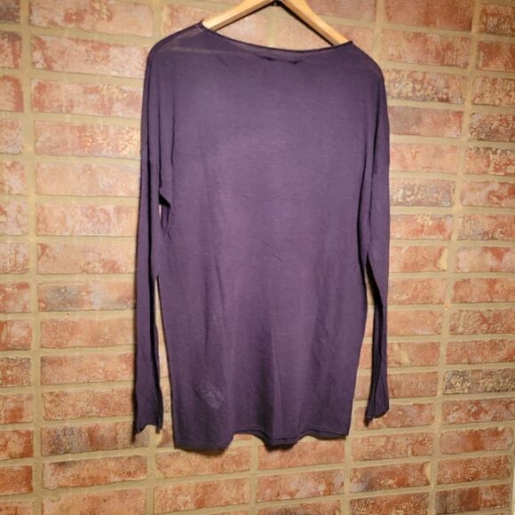 Vince Wool Blend Boatneck Sweater Dark Purple NWT - Picture 2 of 6